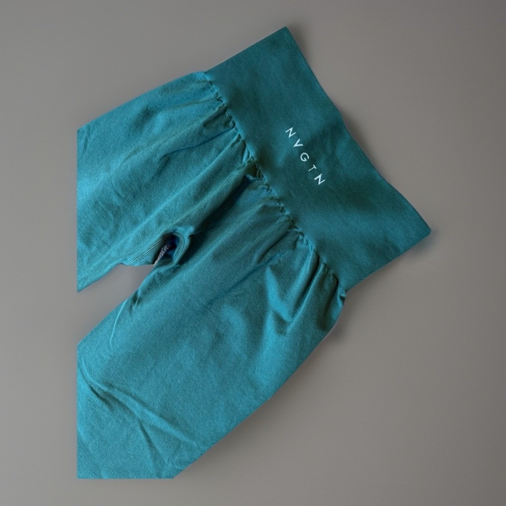 NVGTN Seamless High Waisted Leggings (Lot Of 2)  Teal And Mint Womens Size S - Picture 2 of 9